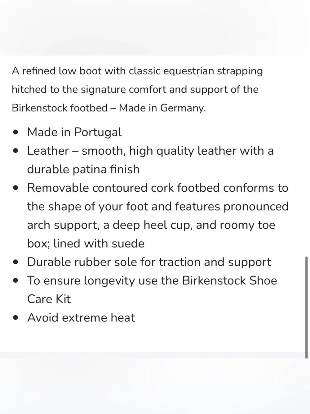 Birkenstock Collin’s Black Leather Slip-On boots size 37 Regular